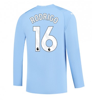 Manchester City Rodri Hernandez #16 Hjemmebanetrøje 2023-24 Lange ærmer